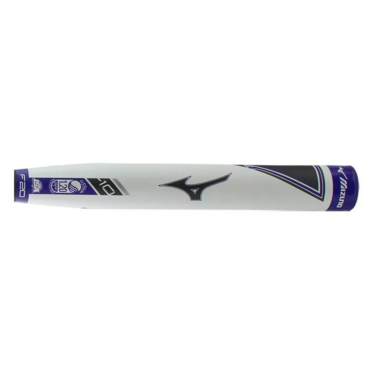Mizuno F20 PWR CRBN -10 Fastpitch Softball Bat: F20-PWR CRBN0 Purple, White 5 Mizuno F20 PWR CRBN -10 Fastpitch Softball Bat: F20-PWR CRBN0 Purple, White - Image 3