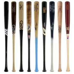JustBats Pick Your Pack - Adult Wood 3-Pack - Gold Brown, Black, Grey, Natural, Gold, Blue, Red, Maroon, White, Navy, Green -BaseBallBat Sales Shop abf4 10 21 33468 9 pack 10 l
