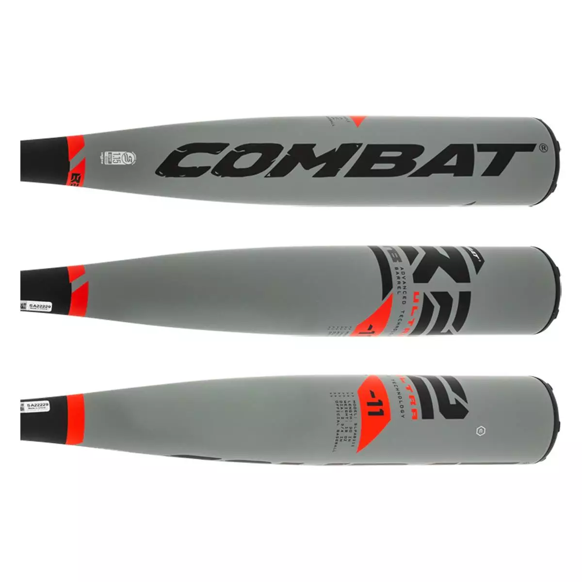 2022 COMBAT B2 Ultra -11 USSSA Baseball Bat: SLPAB211 4 2022 COMBAT B2 Ultra -11 USSSA Baseball Bat: SLPAB211 - Image 2