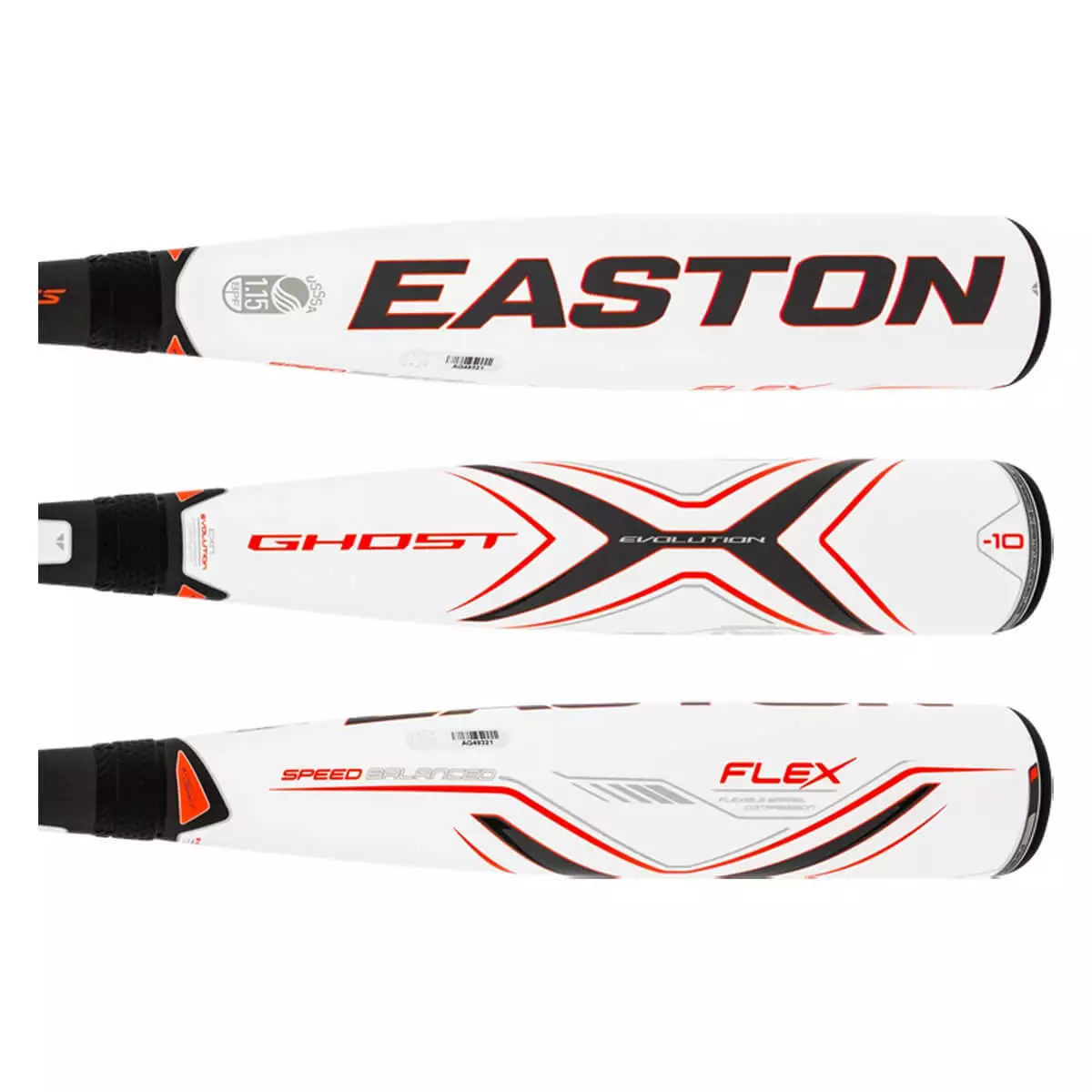 Easton Ghost X Evolution -10 USSSA Baseball Bat: SL19GXE10 Black, White 4 Easton Ghost X Evolution -10 USSSA Baseball Bat: SL19GXE10 Black, White - Image 2