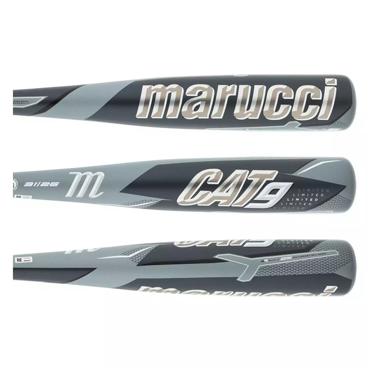 Marucci CAT9 -5 USSSA Baseball Bat: MSBC95GS Black, Gold, Silver 4 Marucci CAT9 -5 USSSA Baseball Bat: MSBC95GS Black, Gold, Silver - Image 2