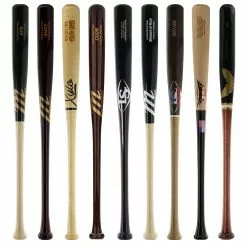 JustBats Pick Your Pack - Youth Wood 2-Pack - Gold Brown, Black, Natural, Maroon, Grey, Silver, White, Gold -BaseBallBat Sales Shop b94b 09 21 34151 9 pack 14 l