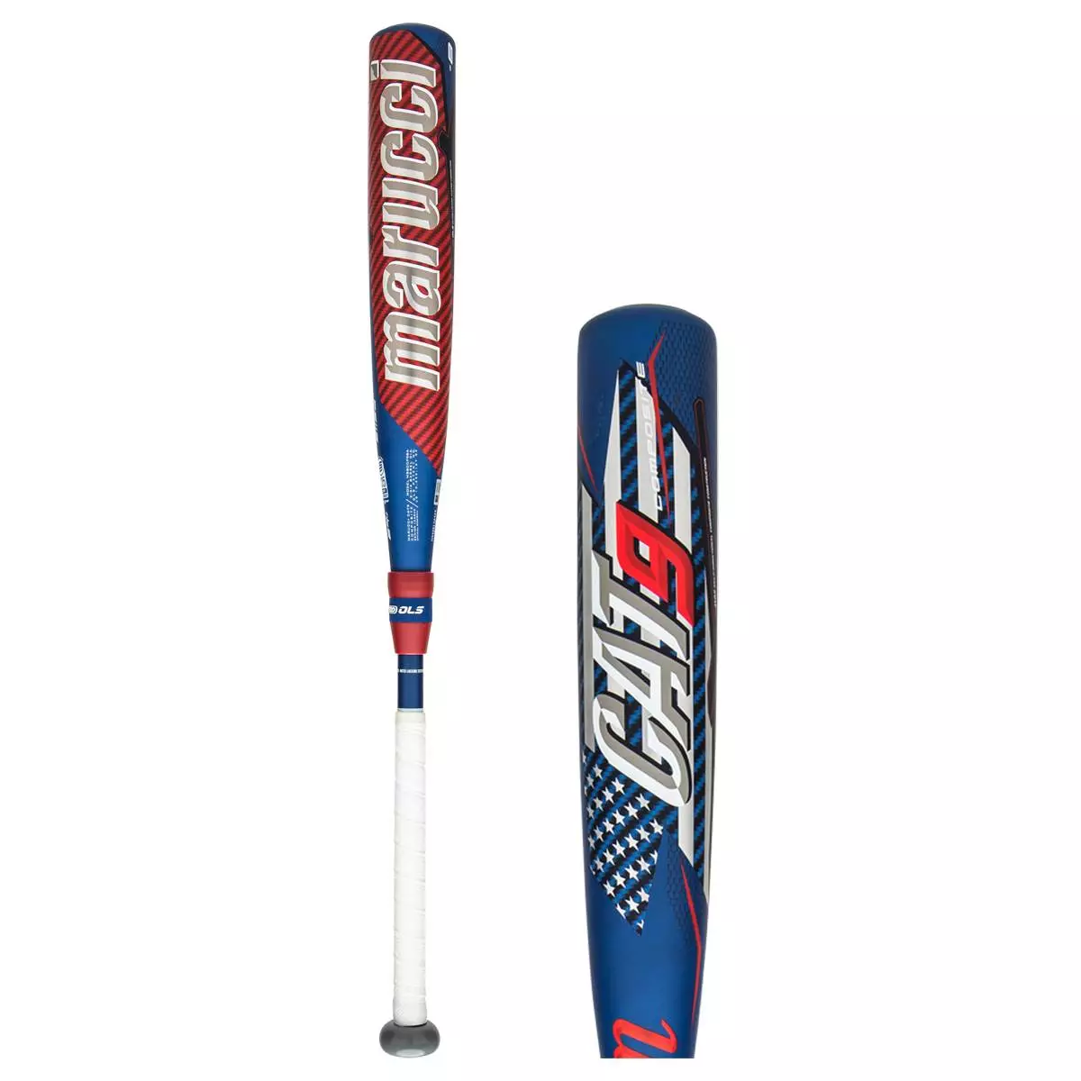 Marucci CAT9 Composite Pastime -8 USSSA Baseball Bat: MSBCCP98A Blue, Red, White 3 Marucci CAT9 Composite Pastime -8 USSSA Baseball Bat: MSBCCP98A Blue, Red, White