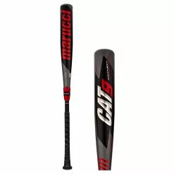 Marucci CAT9 Connect BBCOR Baseball Bat: MCBCC9 Black, Grey, Red