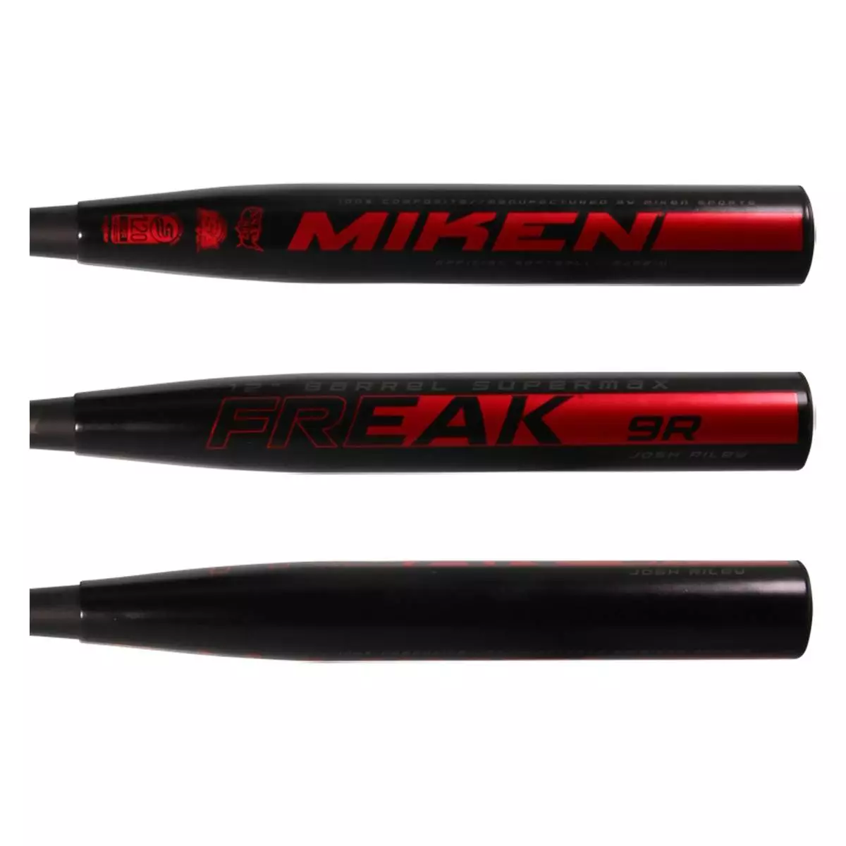 Miken Freak 9R Josh Riley 12" SuperMax USSSA 240 Slow Pitch Softball Bat: MJR21U Black, Red 4 Miken Freak 9R Josh Riley 12" SuperMax USSSA 240 Slow Pitch Softball Bat: MJR21U Black, Red - Image 2