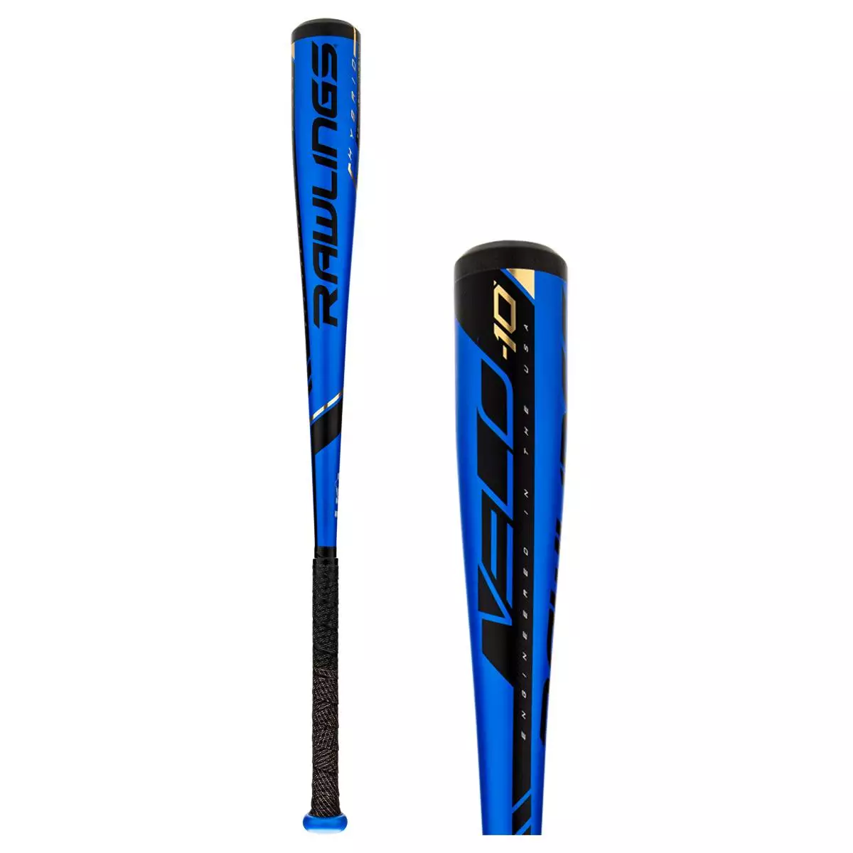 Rawlings VELO -10 USA Baseball Bat: US9V10 Black, Blue 3 Rawlings VELO -10 USA Baseball Bat: US9V10 Black, Blue