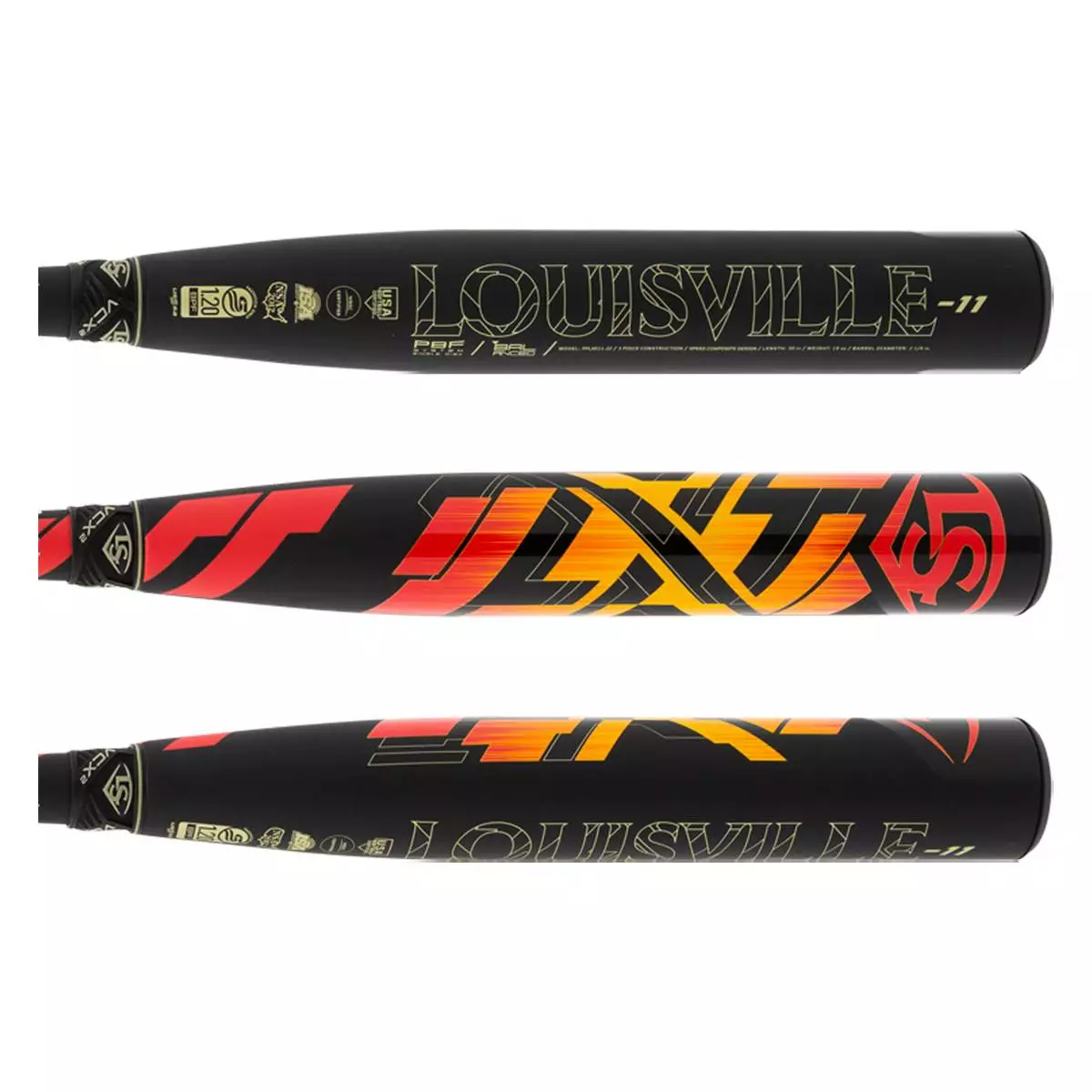 2022 Louisville Slugger LXT -11 Fastpitch Softball Bat: WBL2542010 Black, Red, Yellow 4 2022 Louisville Slugger LXT -11 Fastpitch Softball Bat: WBL2542010 Black, Red, Yellow - Image 2