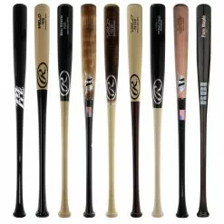 JustBats Pick Your Pack - Adult Wood 2-Pack - Gold Brown, Black, Grey, Natural, Gold, Blue, Red, Maroon, White, Navy, Green -BaseBallBat Sales Shop dc11 08 21 33469 9 pack 4 l