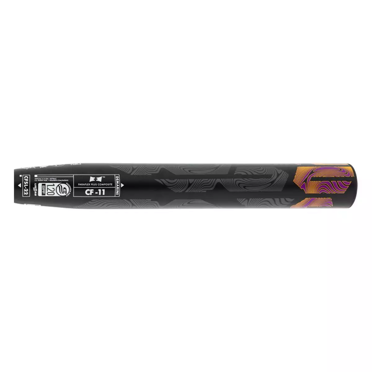 2022 DeMarini CF -11 Fastpitch Softball Bat: WTDXCFS22 Black, Grey, Purple 5 2022 DeMarini CF -11 Fastpitch Softball Bat: WTDXCFS22 Black, Grey, Purple - Image 3