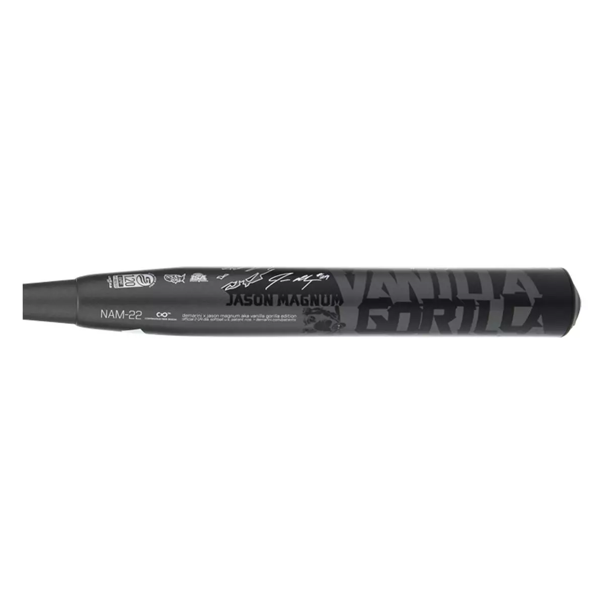 2022 DeMarini Nautalai Jason Magnum 12" Endload USSSA 240 Slow Pitch Softball Bat: WTDXNAM22 Black, Grey 5 2022 DeMarini Nautalai Jason Magnum 12" Endload USSSA 240 Slow Pitch Softball Bat: WTDXNAM22 Black, Grey - Image 3