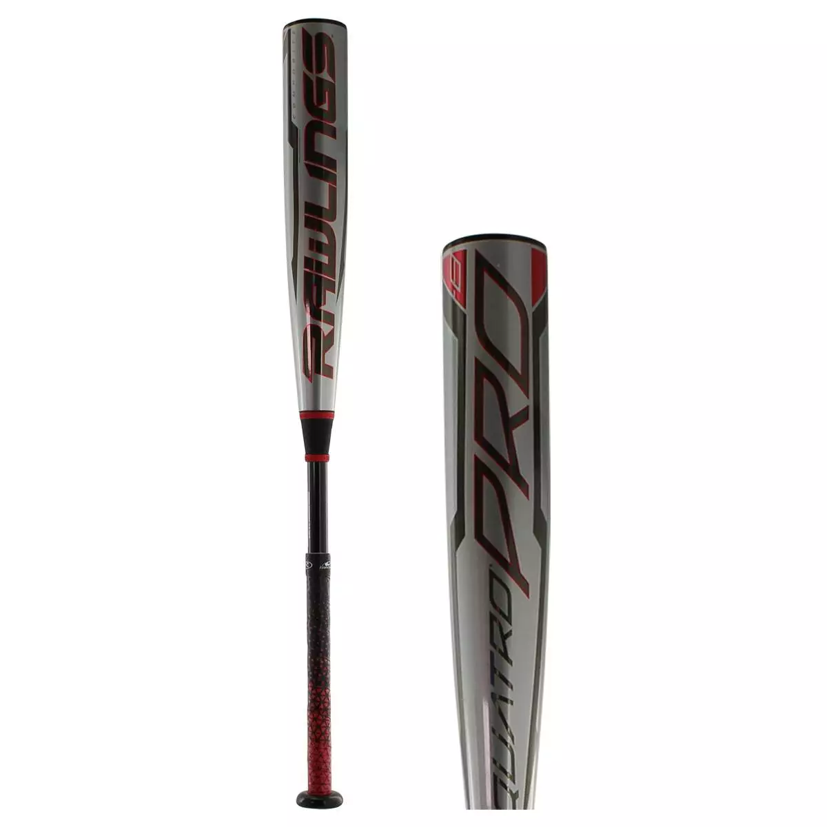 Rawlings Quatro Pro -8 USA Baseball Bat: US1Q8 Black, Grey, Red 3 Rawlings Quatro Pro -8 USA Baseball Bat: US1Q8 Black, Grey, Red