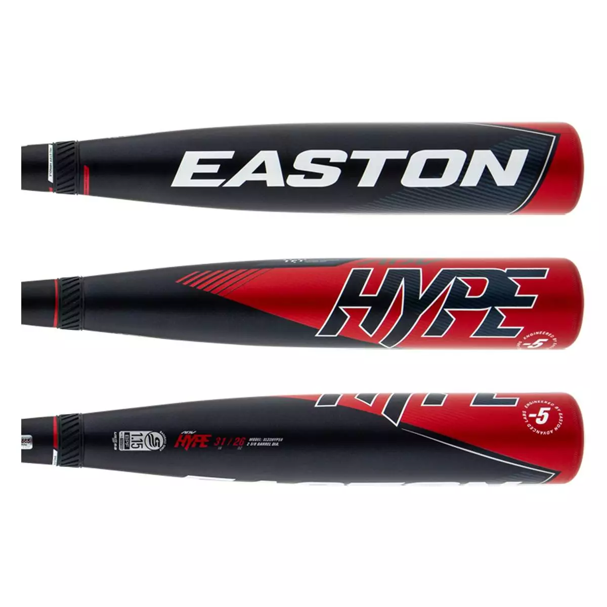 2022 Easton ADV Hype -5 USSSA Baseball Bat: SL22HYP58 Navy, Red 4 2022 Easton ADV Hype -5 USSSA Baseball Bat: SL22HYP58 Navy, Red - Image 2