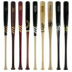 JustBats Pick Your Pack - Youth Wood 2-Pack - Gold Brown, Black, Natural, Maroon, Grey, Silver, White, Gold -BaseBallBat Sales Shop e396 11 21 34151 9 pack 17 l
