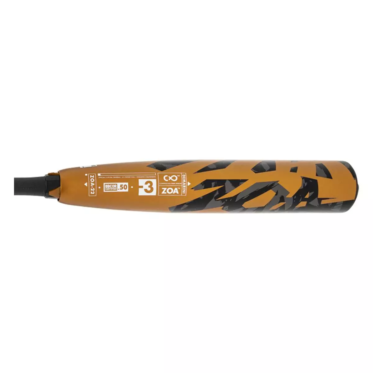 2022 DeMarini Zoa BBCOR Baseball Bat: WTDXZOA22 Gold, Grey, Black 5 2022 DeMarini Zoa BBCOR Baseball Bat: WTDXZOA22 Gold, Grey, Black - Image 3
