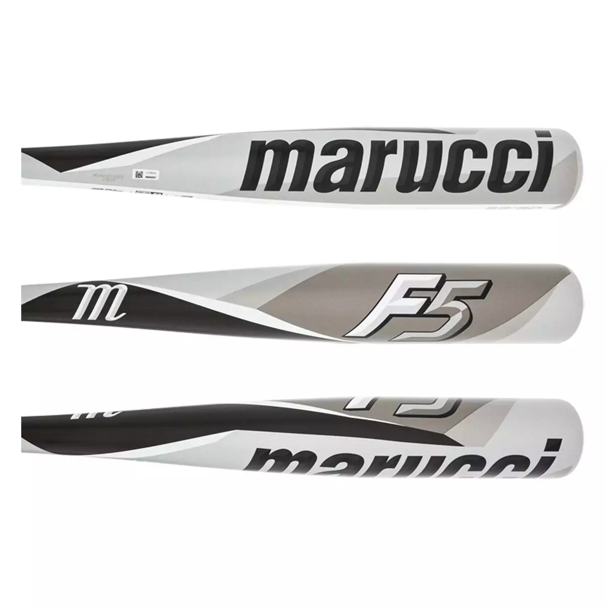 Marucci F5 BBCOR Baseball Bat: MCBF53 Black, Silver, White 4 Marucci F5 BBCOR Baseball Bat: MCBF53 Black, Silver, White - Image 2
