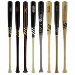 JustBats Pick Your Pack - Youth Wood 2-Pack - Gold Brown, Black, Natural, Maroon, Grey, Silver, White, Gold -BaseBallBat Sales Shop e7c8 08 21 34151 8 pack 7 l