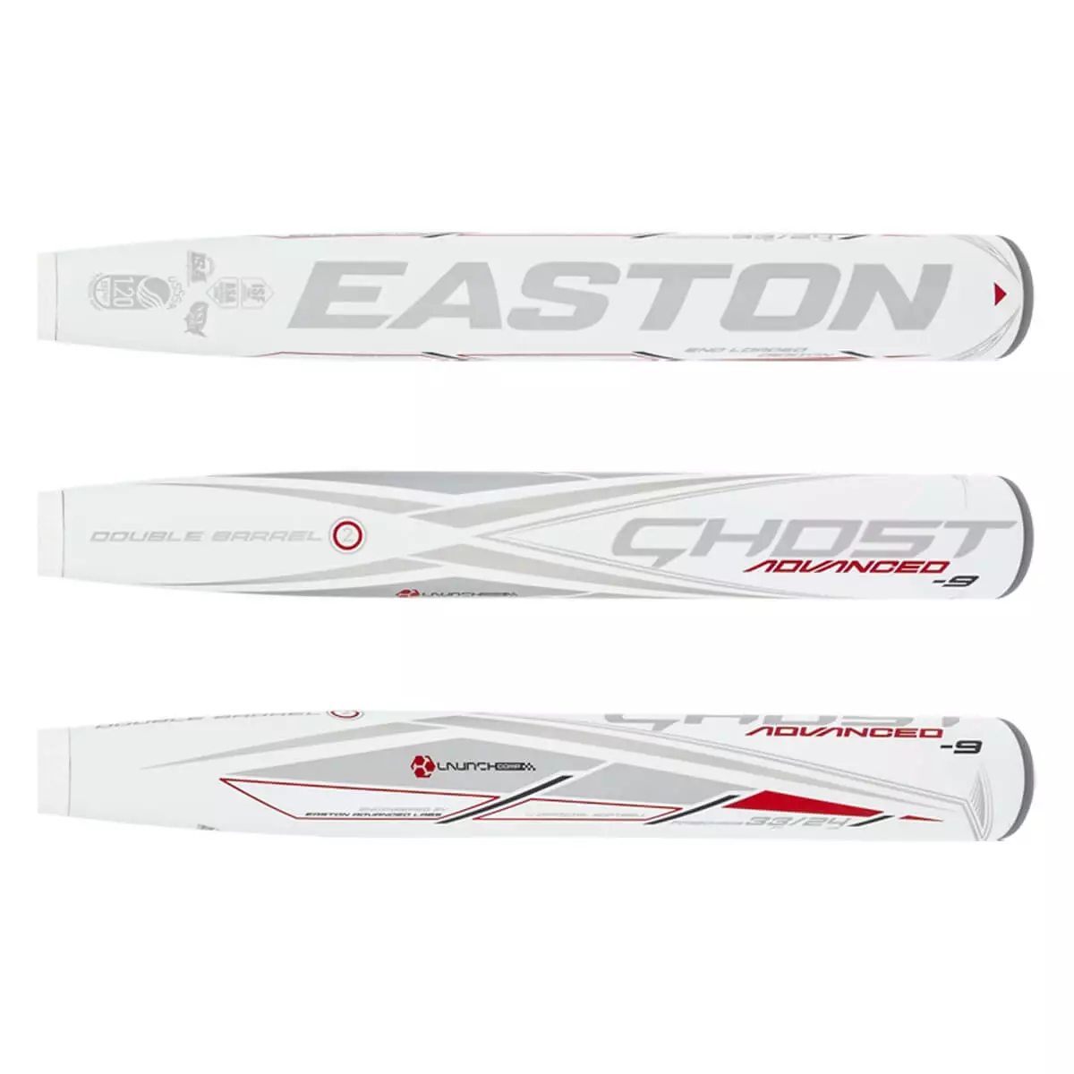 Easton Ghost Advanced -9 Fastpitch Softball Bat: FP20GHAD9 Red, White 4 Easton Ghost Advanced -9 Fastpitch Softball Bat: FP20GHAD9 Red, White - Image 2