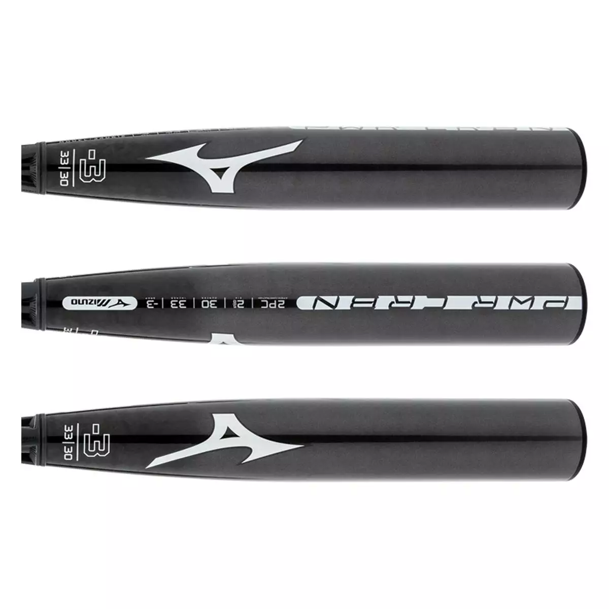 2022 Mizuno PWR CRBN BBCOR Baseball Bat: B22-PWR CRBN Black, Grey 4 2022 Mizuno PWR CRBN BBCOR Baseball Bat: B22-PWR CRBN Black, Grey - Image 2