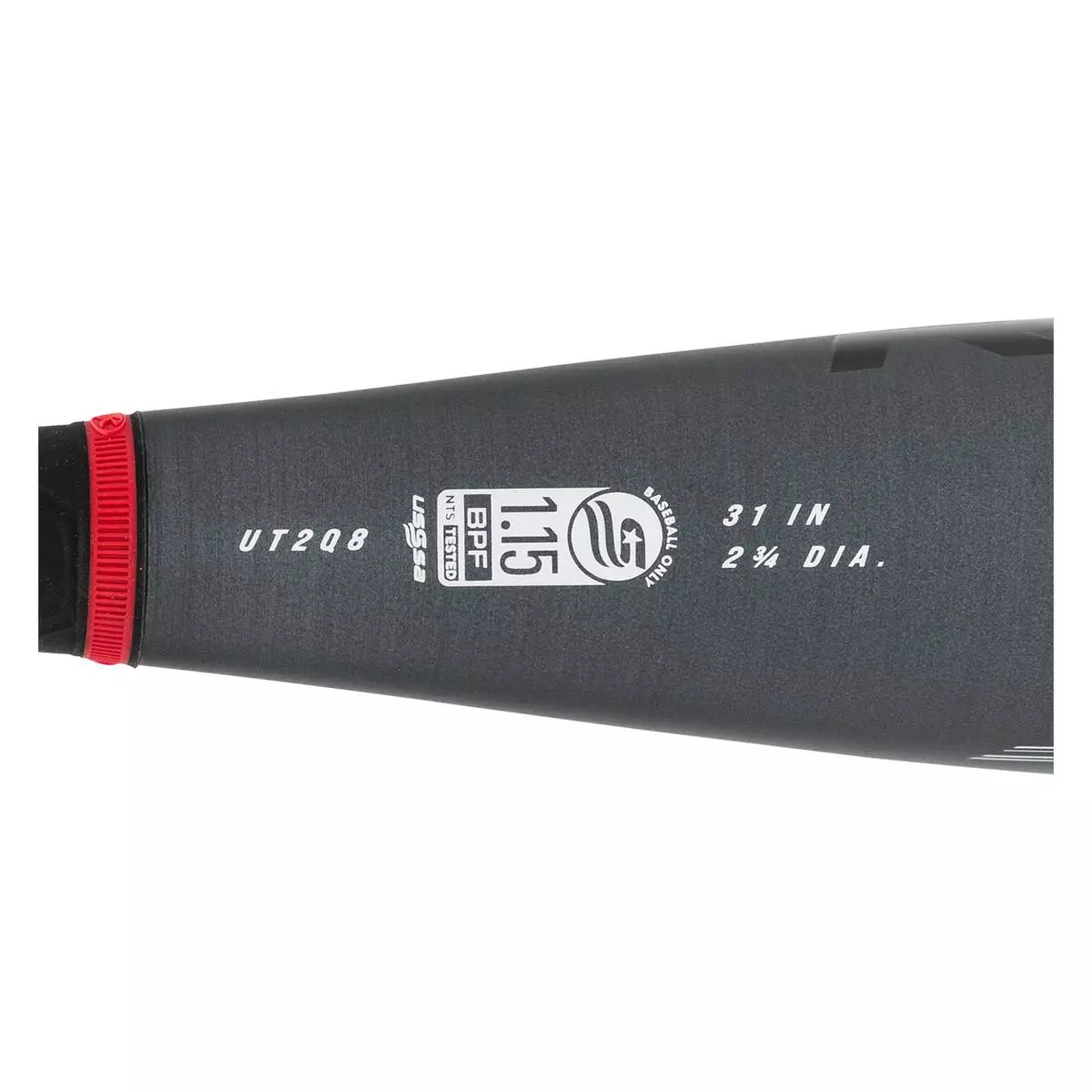 2022 Rawlings Quatro Pro -8 USSSA Baseball Bat: UT2Q8 Black, Grey, Red 6 2022 Rawlings Quatro Pro -8 USSSA Baseball Bat: UT2Q8 Black, Grey, Red - Image 4