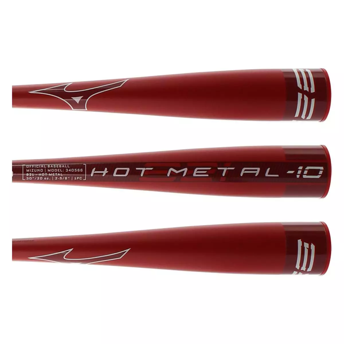 2021 Mizuno Hot Metal -10 USA Baseball Bat: YBB21HM10 Red 4 2021 Mizuno Hot Metal -10 USA Baseball Bat: YBB21HM10 Red - Image 2