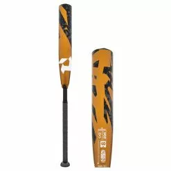 2022 DeMarini Zoa -8 USSSA Baseball Bat: WTDXZ8Z22 Gold, Grey, Black