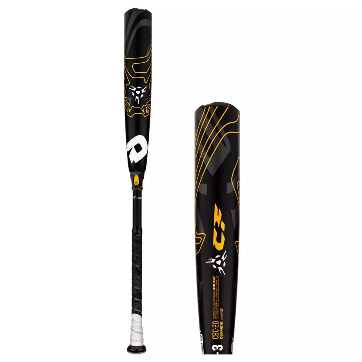 DeMarini CF BBCOR Baseball Bat: WTDXCBC20 Black, Gold 3 DeMarini CF BBCOR Baseball Bat: WTDXCBC20 Black, Gold