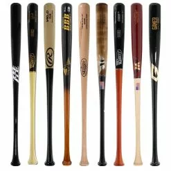 JustBats Pick Your Pack - Adult Wood 3-Pack - Gold Brown, Black, Grey, Natural, Gold, Blue, Red, Maroon, White, Navy, Green -BaseBallBat Sales Shop feb1 11 21 33468 9 pack 17 l