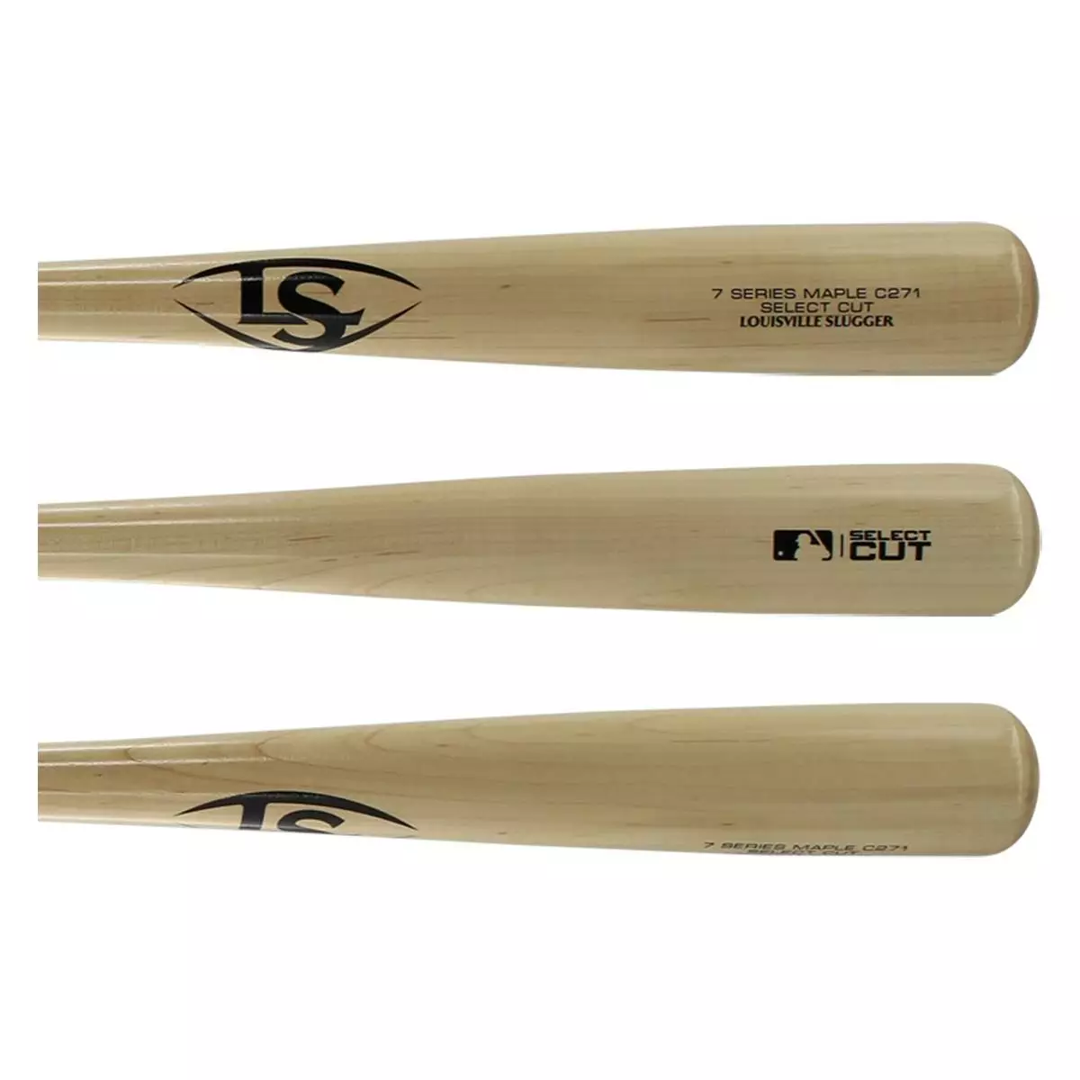 Louisville Slugger Select Cut C271 Series 7 Maple Wood Baseball Bat: WTLW7M271A20 Natural 4 Louisville Slugger Select Cut C271 Series 7 Maple Wood Baseball Bat: WTLW7M271A20 Natural - Image 2